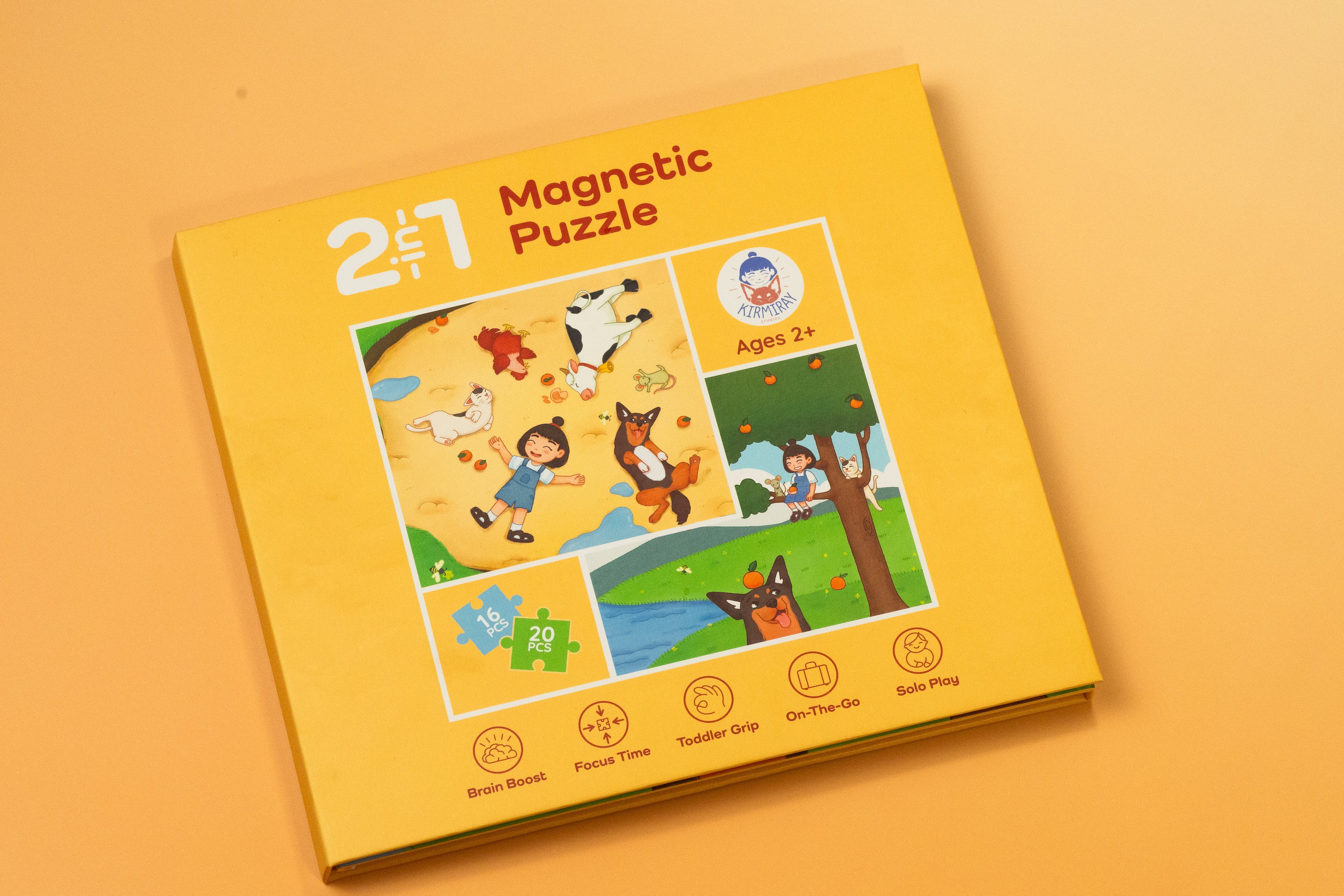 2-in-1 magnetic puzzle travel-friendly